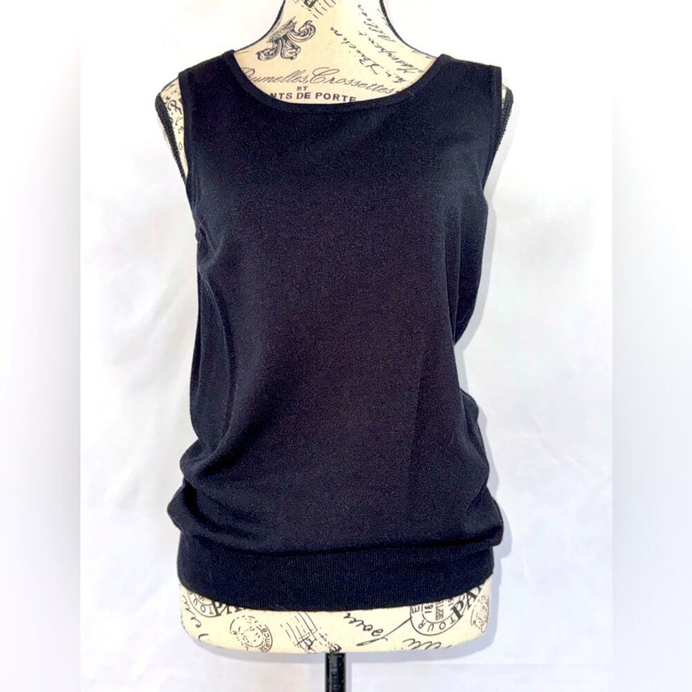 EUC: Talbots Black Sleeveless Scoop-neck Sweater